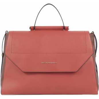 Деловая сумка женская PIQUADRO CIRCLE BD6778W92/ARTM с отделением для ноутбука 14" терракотовая/кофейная натуральная кожа