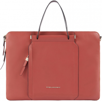 Деловая сумка женская PIQUADRO CIRCLE CA4021W92/ARTM с отделением для ноутбука 15.6" терракотовая/кофейная натур.кожа