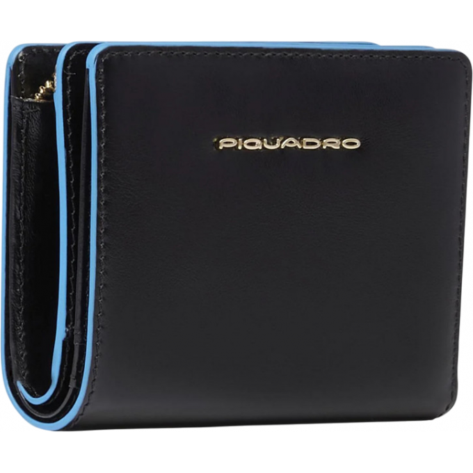 Кошелек женский PIQUADRO BLUE SQUARE черный PD6660B2R/N Кошелек женский PIQUADRO BLUE SQUARE черный PD6660B2R/N