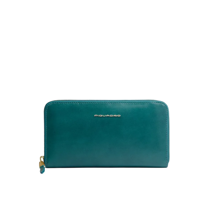 Кошелек женский PIQUADRO BLUE SQUARE синий петроль PD1515B2R/OT3