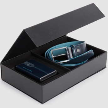 Ремень мужской PIQUADRO BLUE SQUARE CUBOX15B2R/N черный