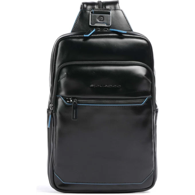 Рюкзак слинг мужской PIQUADRO BLUE SQUARE черный CA6589B2/N Рюкзак слинг мужской PIQUADRO BLUE SQUARE черный CA6589B2/N